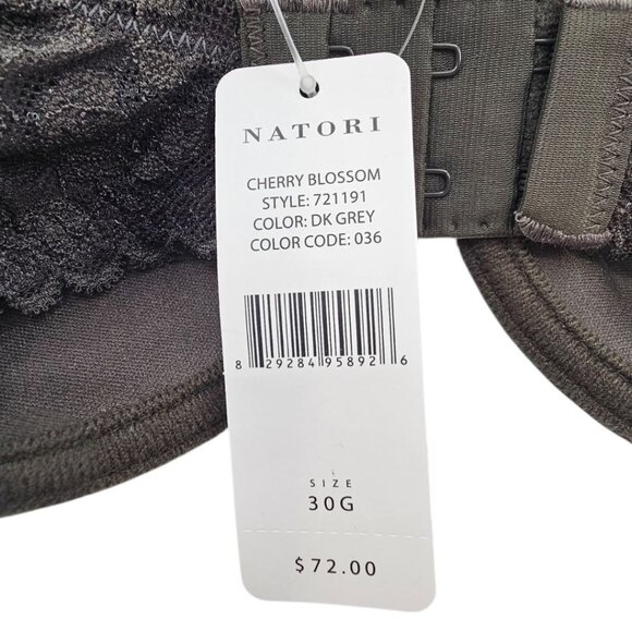 NATORI  Womens 30G‎ Black Cherry Blossom Convertible Underwire Bra NWT - Picture 6 of 6